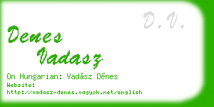 denes vadasz business card